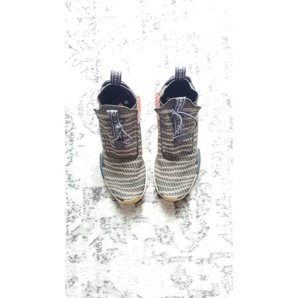 Adidas NMD TS1 Primeknit Shoes Night Cargo Base Green Black Sneakers Men's Sz 10 - Picture 6 of 11